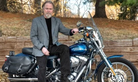 Motorcycle accident scene