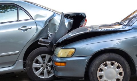 Motor vehicle accident scene