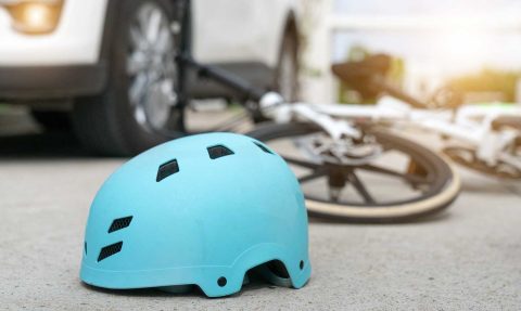 Bicycle accident scene