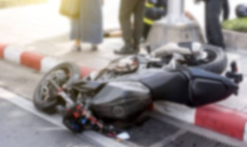 Motorcycle accident scene